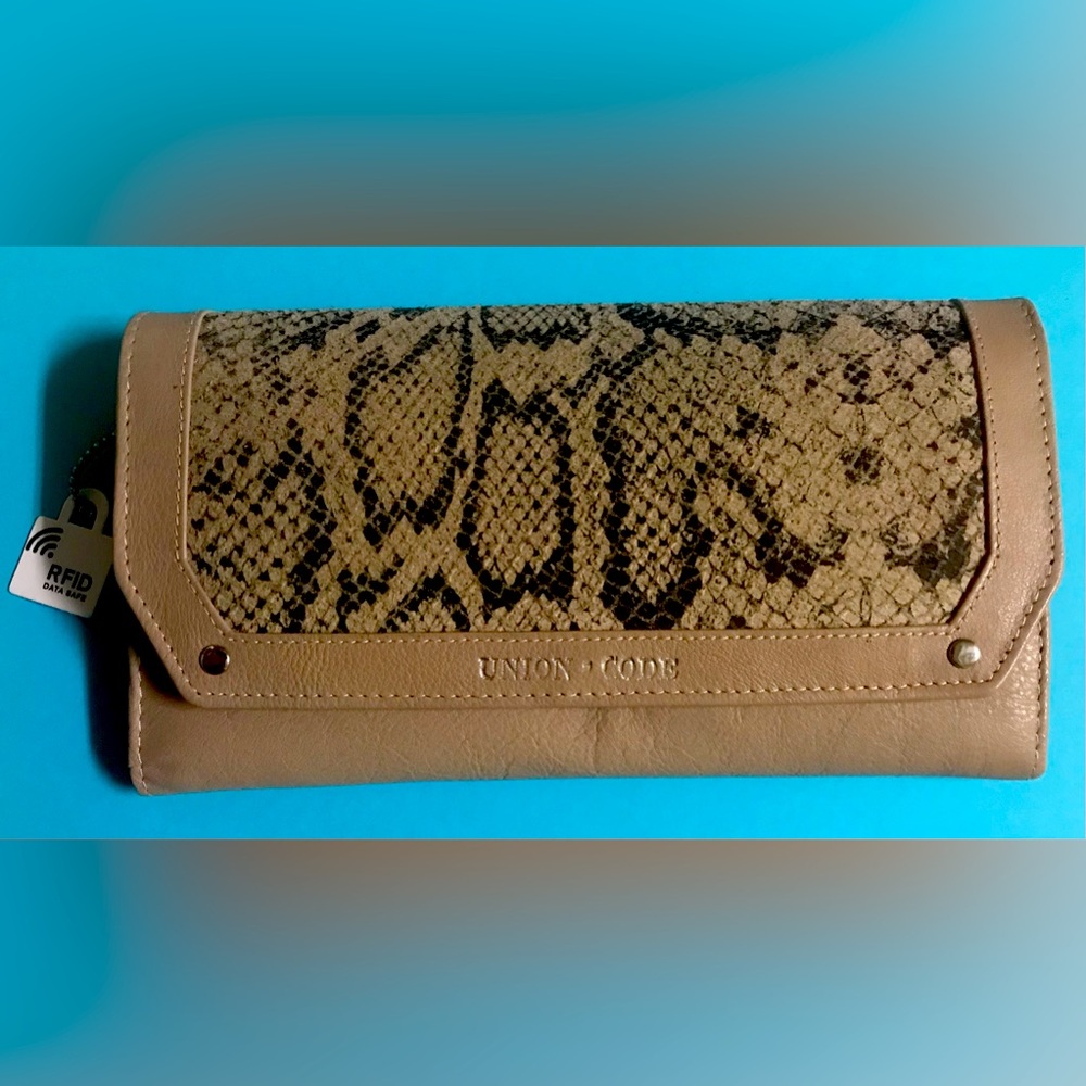 Brand New Leather Union Code RFID Wallet